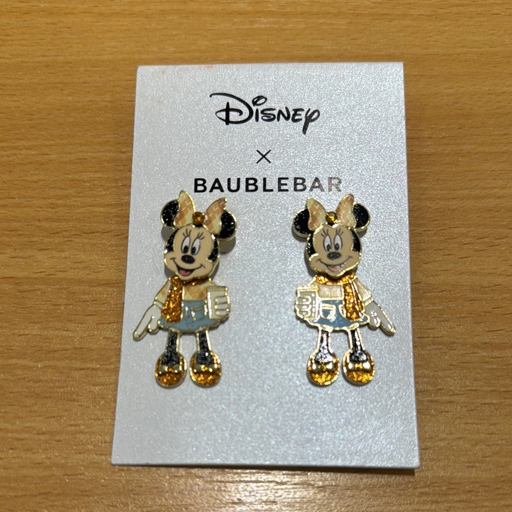 Disney X Baublebar Minnie Mouse Earrings - Gold and Black
